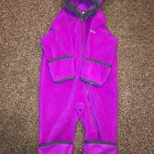 Columbia tiny bear fleece snowsuit size6-12 mos